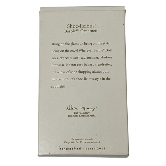 2012 Hallmark Barbie Keepsake Ornament Shoe-licious! Barbie High Heel Shoe - Picture 2 of 2